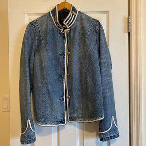 Scotch & Soda Jean Jacket, Military Style, Sz L